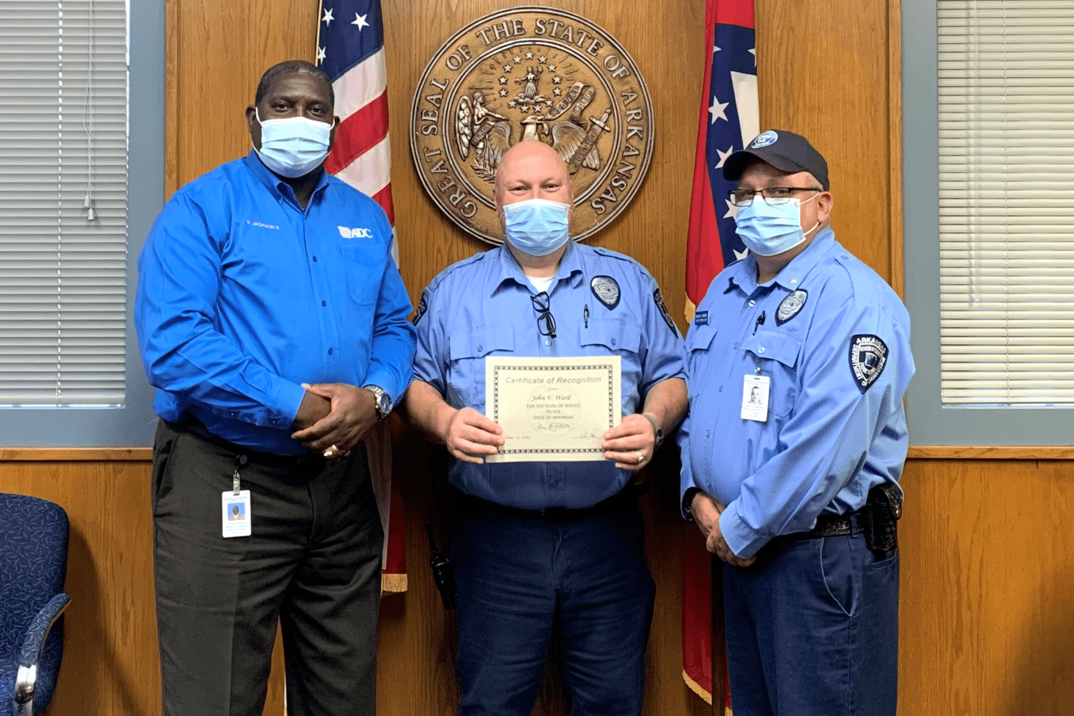 ADC Staff Recognized For Ten Years Of Service - Arkansas Department Of ...